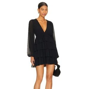 Tularosa Jacinta Mini Dress Women XS Black Babydoll Cocktail Party Feminine Boho